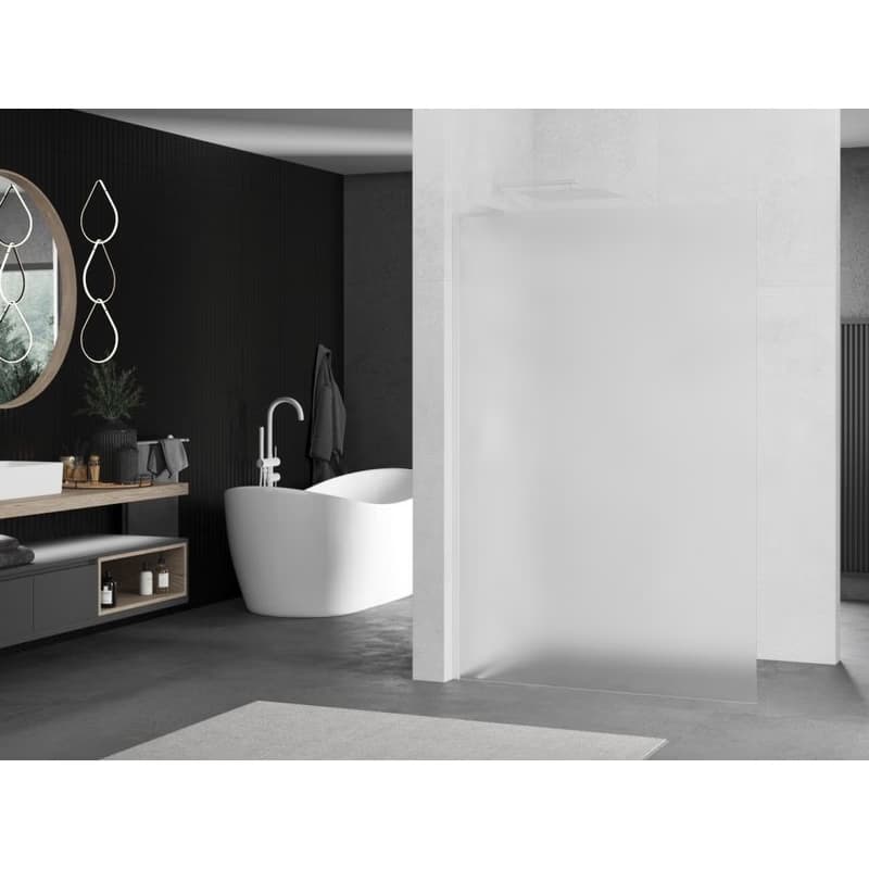 MEXEN/S - Kioto L Sprchová zástena WALK-IN 80 x 200, dekor, biela 800-080-103-20-30 2