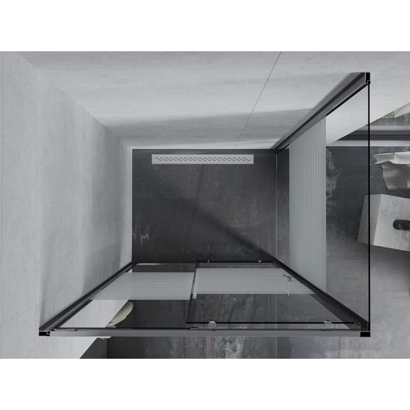 MEXEN/S - APIA sprchovací kút 105x80, dekor - pruhy, chróm 840-105-080-01-20 6