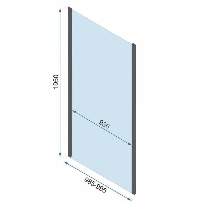 REA/S - Sprchová kabína Rapid Swing Chrome Dvere: 100 x Sprchová zástena: 100 KPL-09123 3
