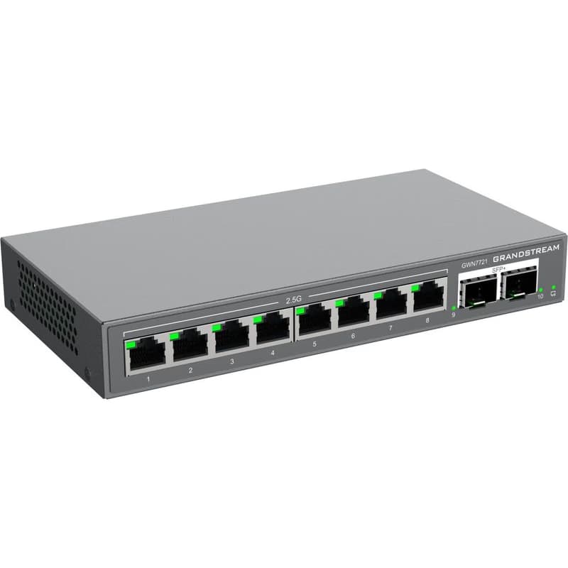 Grandstream GWN7721 L2 Lite managed switch, 8x 2.5GbE RJ45, 2x 10G SFP+ 2