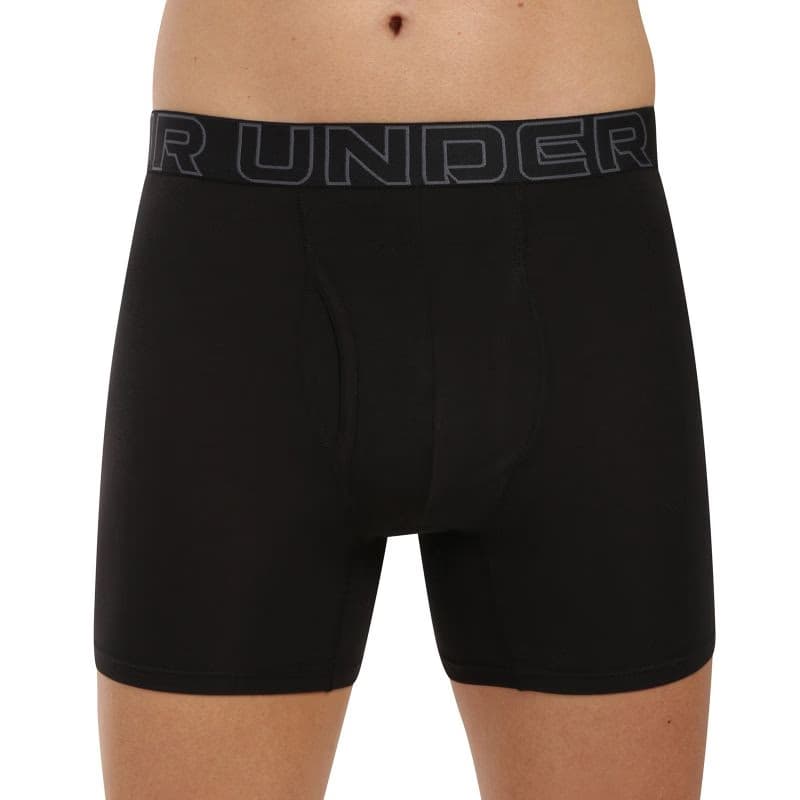 Pánske boxerky UNDER ARMOUR 3 PACK-UA PERFORMANCE COTTON - PRINT 6 inch-GRN 2