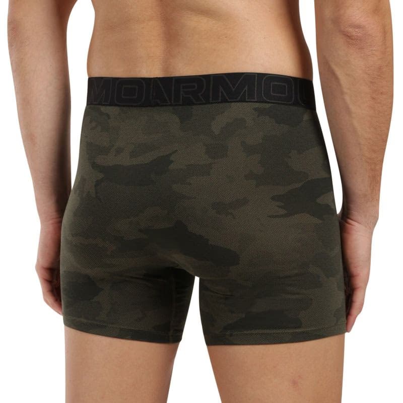 Pánske boxerky UNDER ARMOUR 3 PACK-UA PERFORMANCE COTTON - PRINT 6 inch-GRN 6