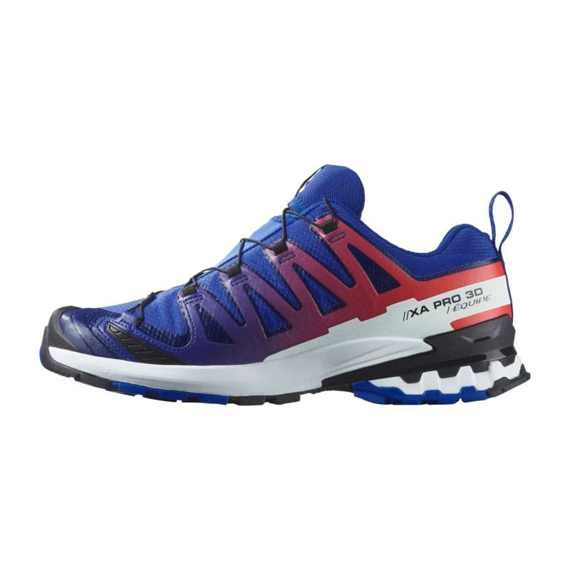 Pánska bežecká trailová obuv SALOMON XA Pro 3D V9 GTX Equipe M surf the web fiery red white 2