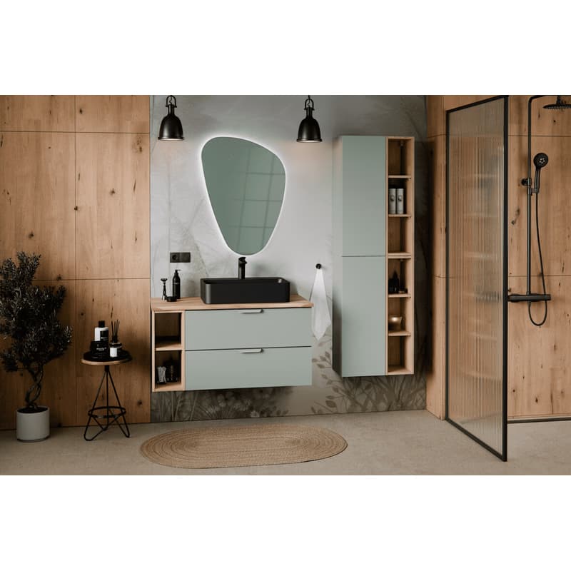 ArtCom Vysoká skrinka ASTER Green ASG 2SP/2UR 2