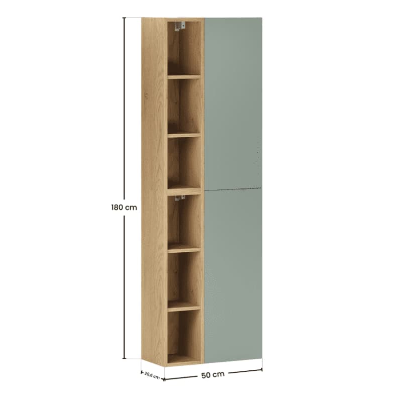 ArtCom Vysoká skrinka ASTER Green ASG 2SP/2UR 5