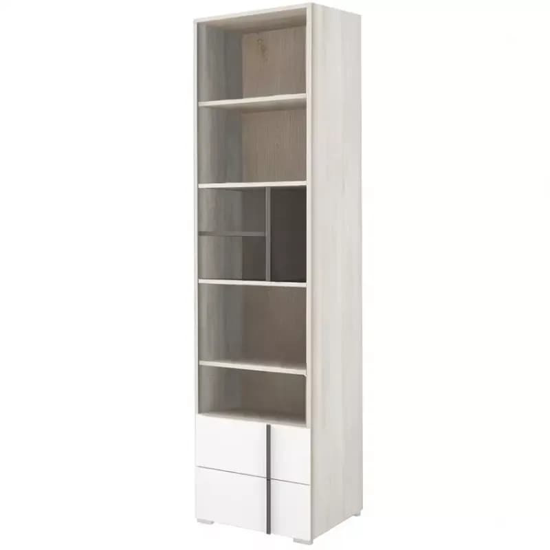 Regál Remo RM5 dub wilton/biela/antracit 1