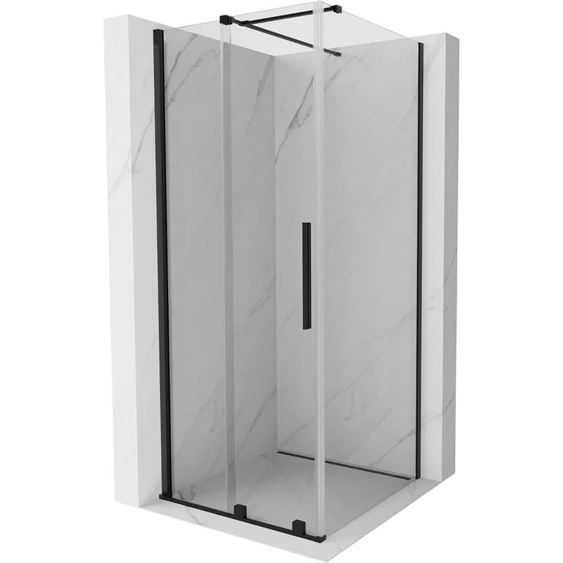 MEXEN/S - Velár sprchovací kút 100 x 100, transparent, čierna 871-100-100-01-70