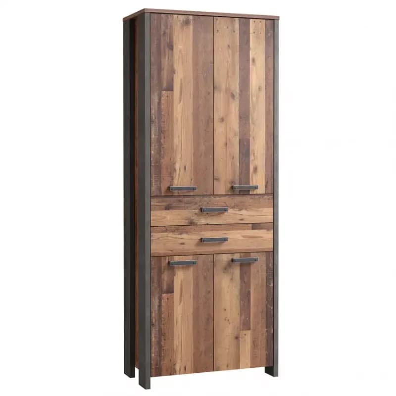 Skriňa Symmach 2S4D old-wood vinteage/betón 1