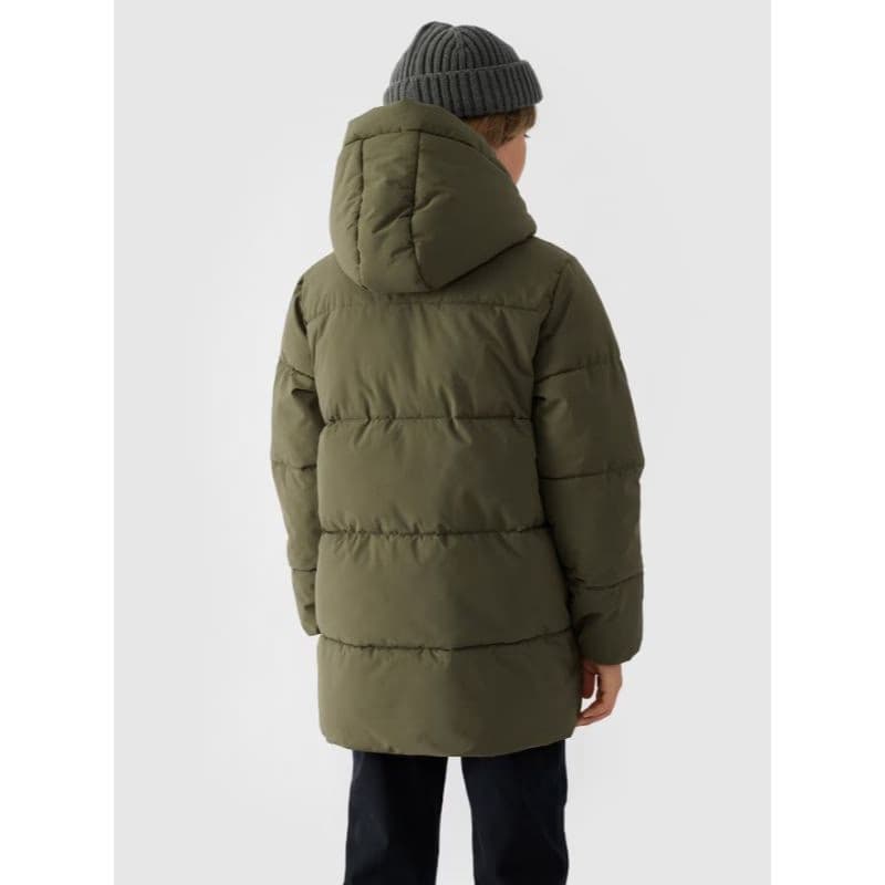 Chlapčenská bunda 4F JUNIOR DOWN JACKET-JWAW24TDJAM464-43S-KHAKI 4