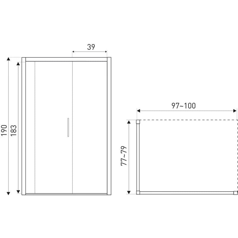 KERRA - Kabína sprchová Silves 100x80 (bez vaničky) 5907548112989 2