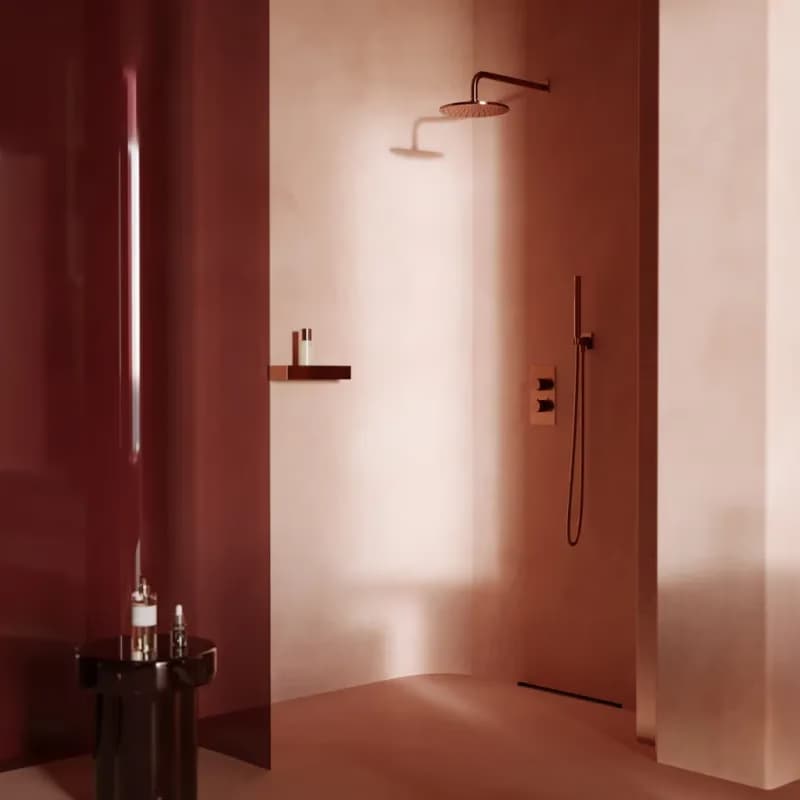 OMNIRES - CONTOUR termostatický sprchový podomietkový systém, kartáčovaná meď SYSCT11CPB 5