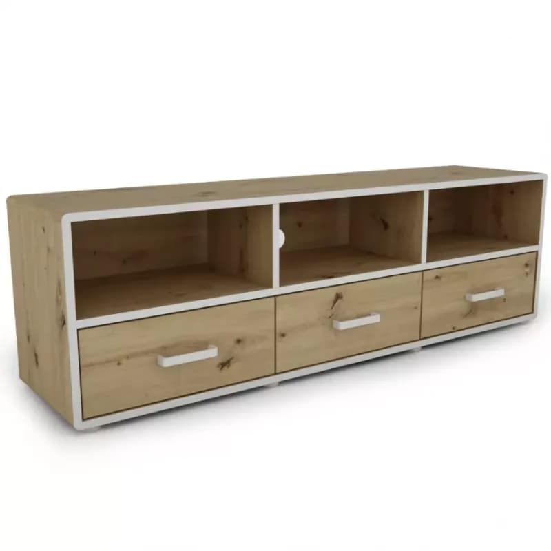 TV stolík capannoli 150 3s dub artisan/biela 1