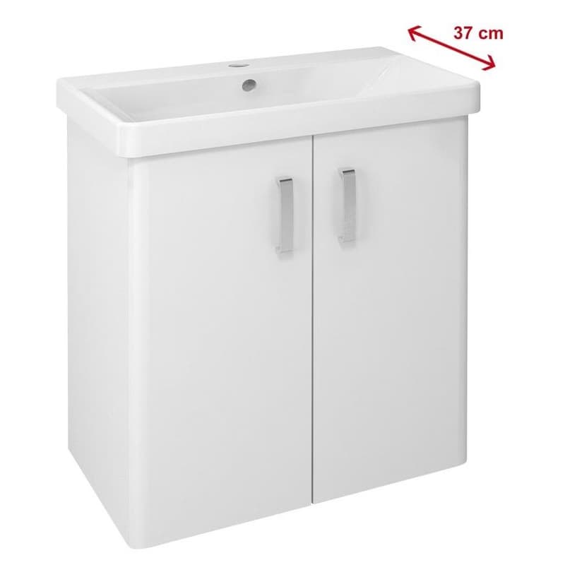 SAPHO - THEIA umývadlová skrinka 66,3x70x35cm, 2x dvierka, biela TH072-3030