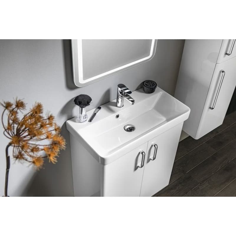 SAPHO - THEIA umývadlová skrinka 66,3x70x35cm, 2x dvierka, biela TH072-3030 4