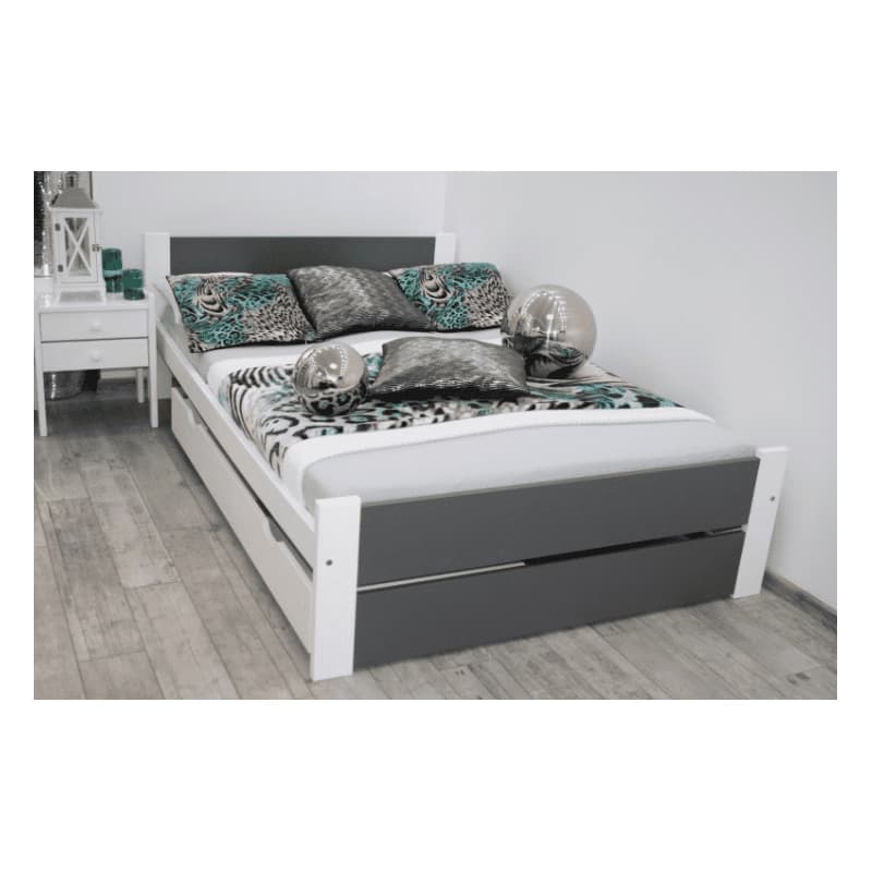 Elvisia Posteľ LEA s roštom | 90 x 200 cm Farba: Sivá 1