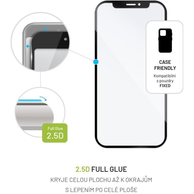 FIXED ochranné sklo Full Cover pre Apple iPhone 12/12 Pro, čierna 2