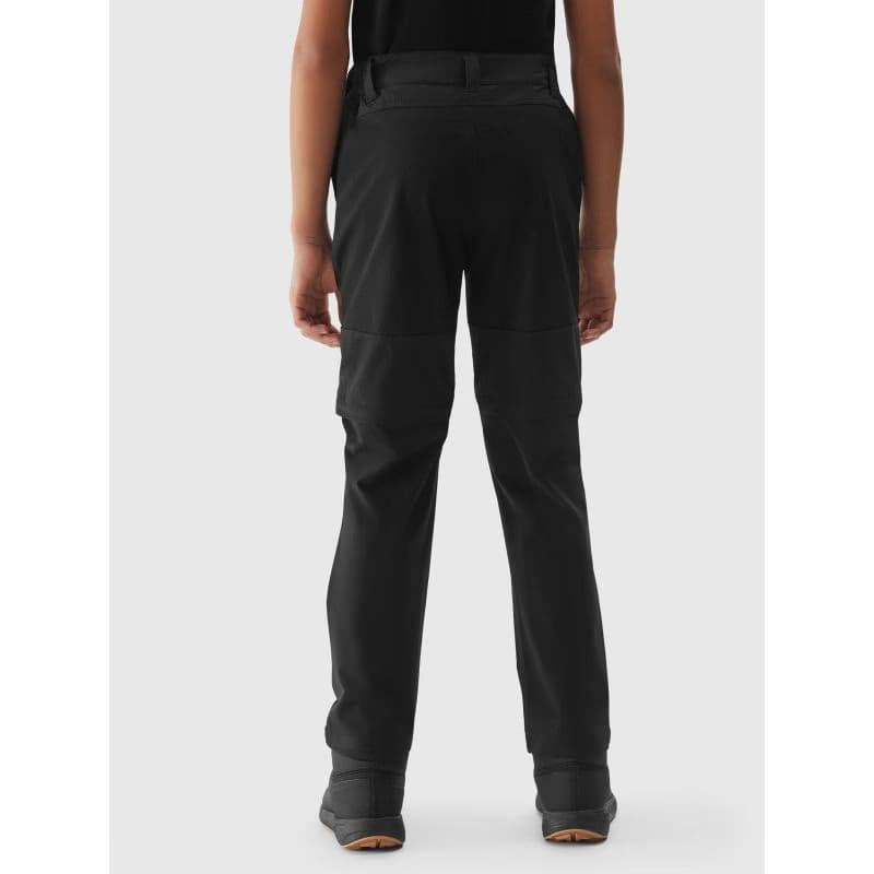 Dievčenské turistické nohavice 4F JUNIOR TROUSERS FNK-JWSS24TFTRF494-21S-BLACK 4
