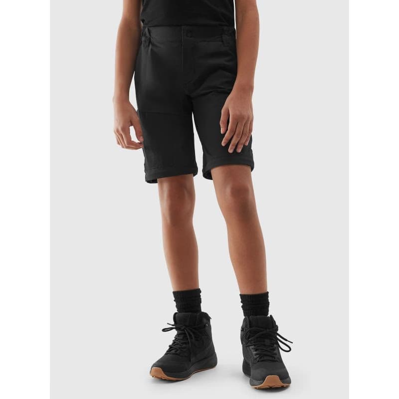 Dievčenské turistické nohavice 4F JUNIOR TROUSERS FNK-JWSS24TFTRF494-21S-BLACK 6