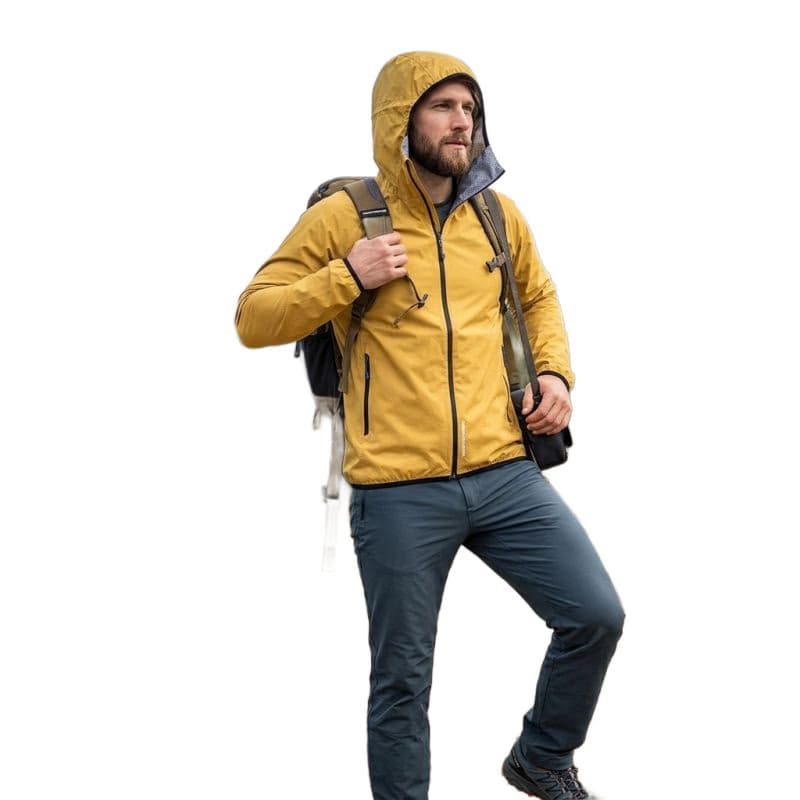 Pánska turistická bunda s kapucňou NORTHFINDER BENEDICTO-520mustard 2
