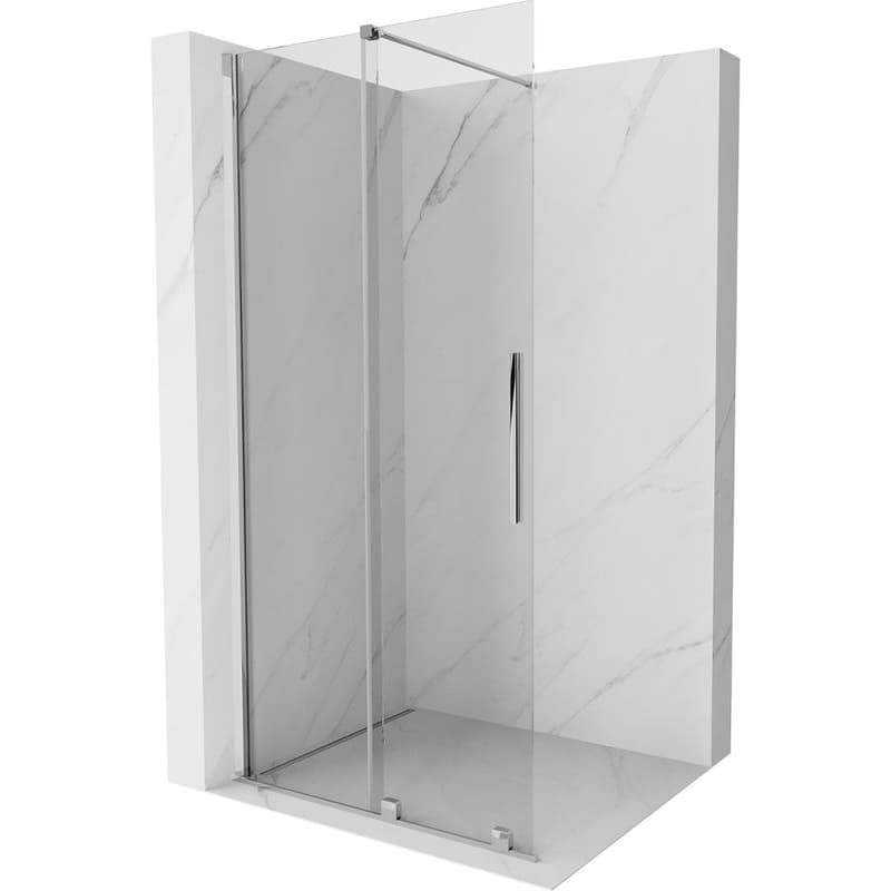MEXEN/S - Velár posuvné sprchové dvere Walk-in 75, transparent, chróm 871-075-000-03-01