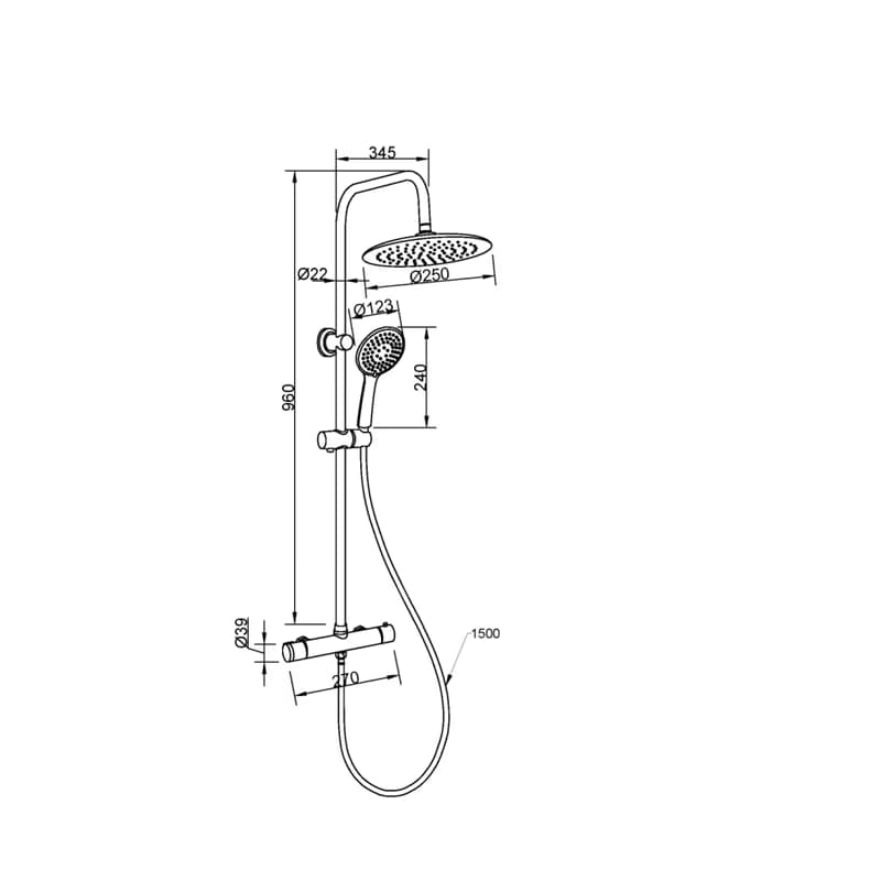 INVENA - Sprchový stĺp s termostatickou batériou MUSTA AU-84-004-X 2