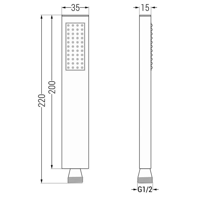MEXEN/S - Cube DR02 podomietkový vaňový SET s vytokovou hubicou + slim sprcha 30, chróm 77503DR0230-00 6