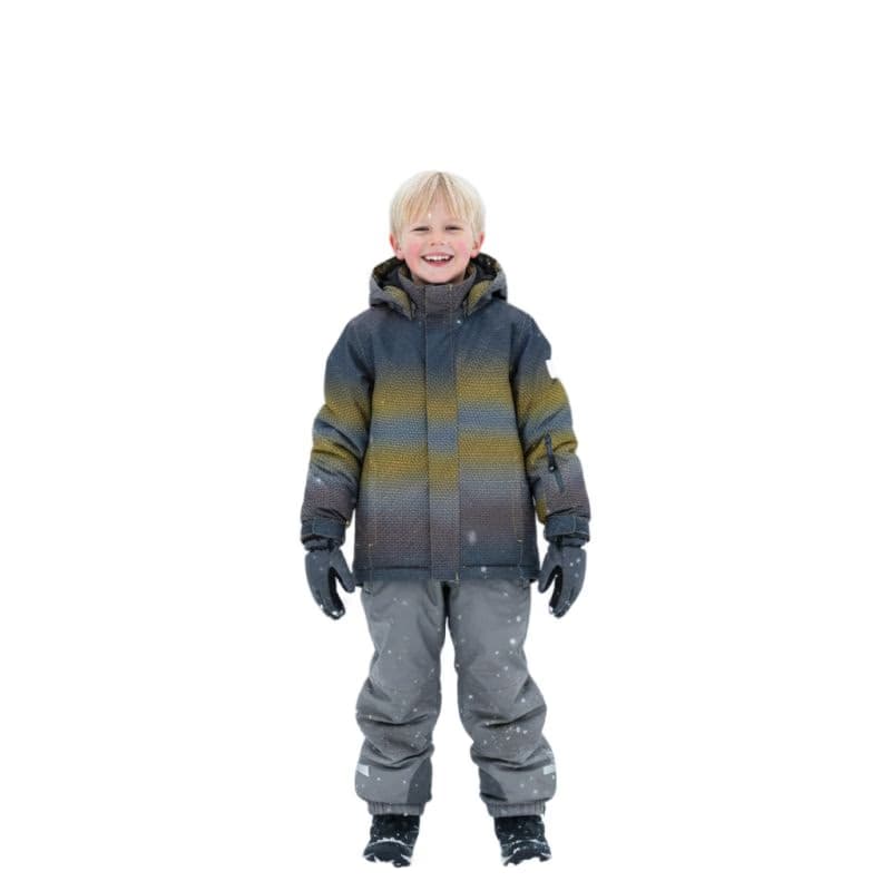 Chlapčenská lyžiarska bunda COLOR KIDS Ski Jacket - AOP -3441-Saffron 2