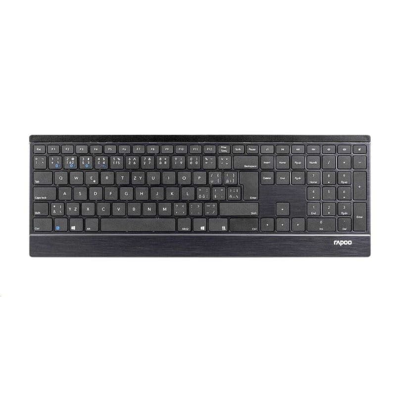RAPOO klávesnica E9500M Multi-mode Wireless Ultra-slim Keyboard Black 1