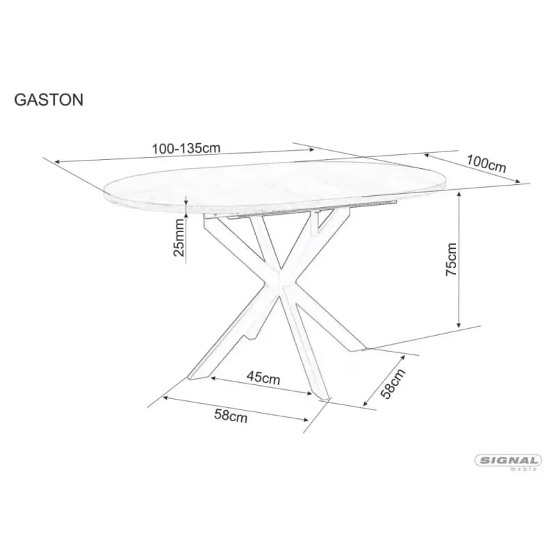 Stôl Gaston Ceramic 100 2
