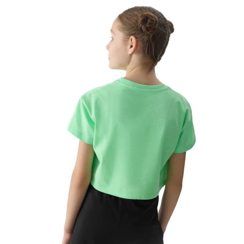 Dievčenské tričko s krátkym rukávom 4F JUNIOR TSHIRT-4FJWSS24TTSHF1144-42N-LIGHT GREEN NEON 2