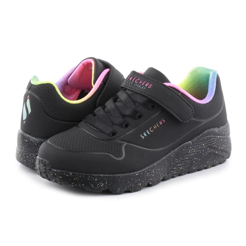 Dievčenská rekreačná obuv SKECHERS Uno Lite Rainbow Specks black multi rainbow 4