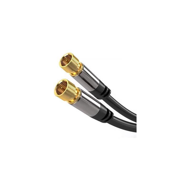 PremiumCord Satelitný antenný HQ kábel F male - F male (135 dB) 4x tienený 1,5m 1