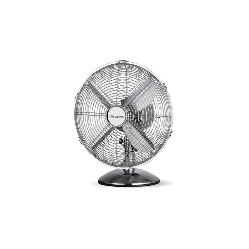 Orava SF-100 X stolný oscilujúci ventilátor, 3 stupne rýchlosti, oscilácia doprava a doľava, strieborná 2