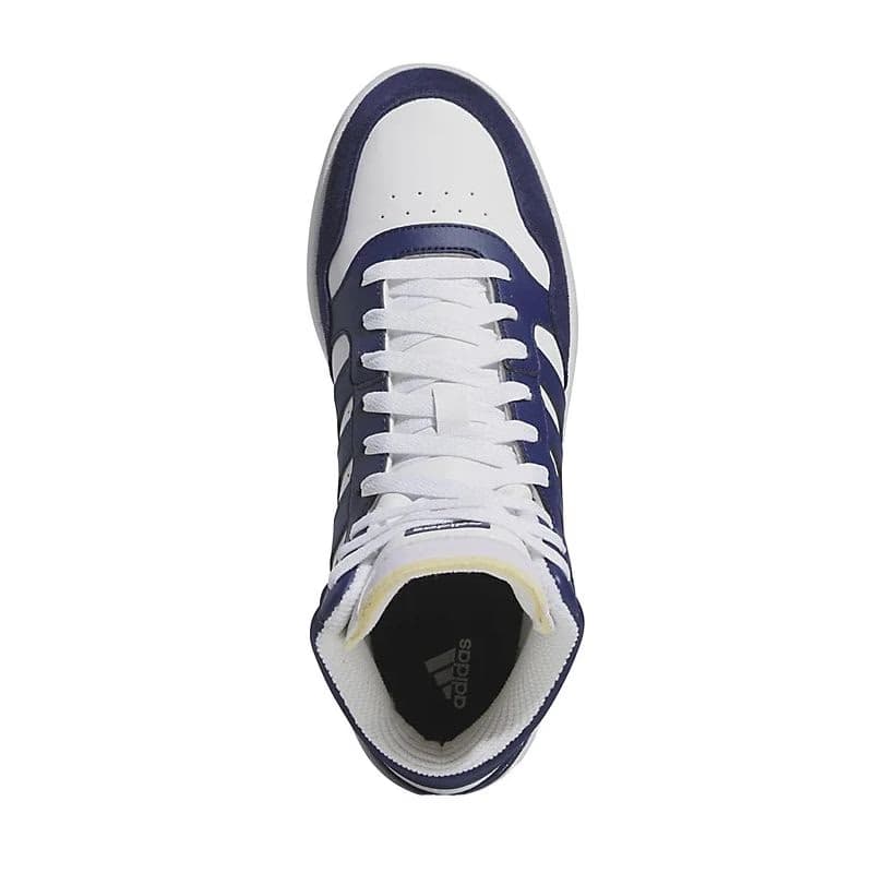 Pánska vychádzková obuv ADIDAS Hoops 3.0 Mid cloud white dark blue dark blue 5
