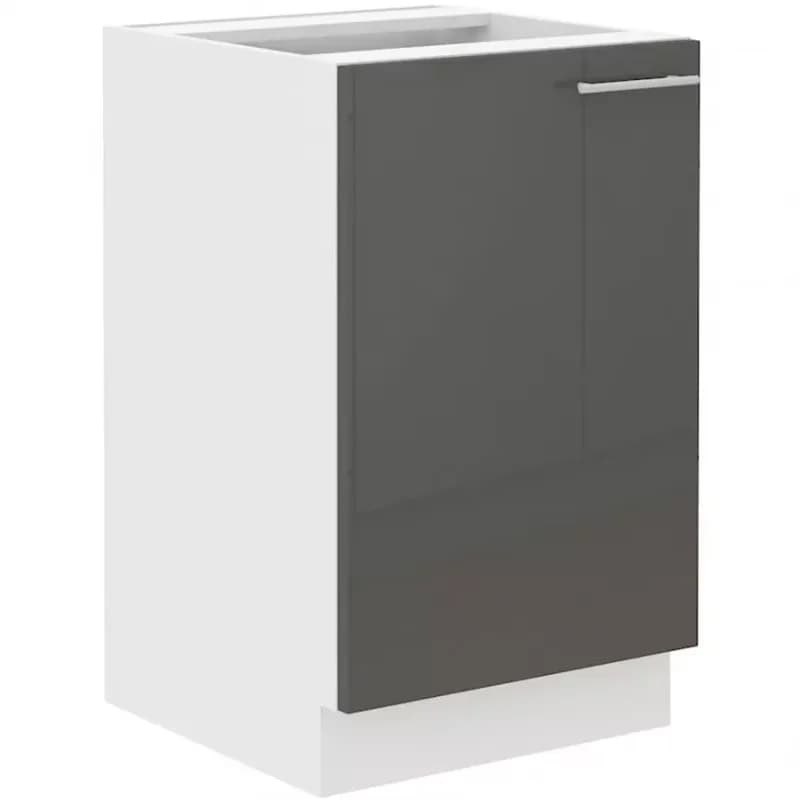 Kuchynská skrinka Lara 50zl 1f Bb Mdf Šedá lesk 1