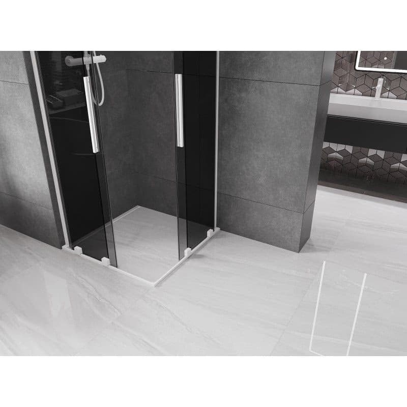 MEXEN/S - Velar L Duo sprchovací kút, posuvné dvere 80 x 80, grafit, biela 871-080-080-02-43-20 3