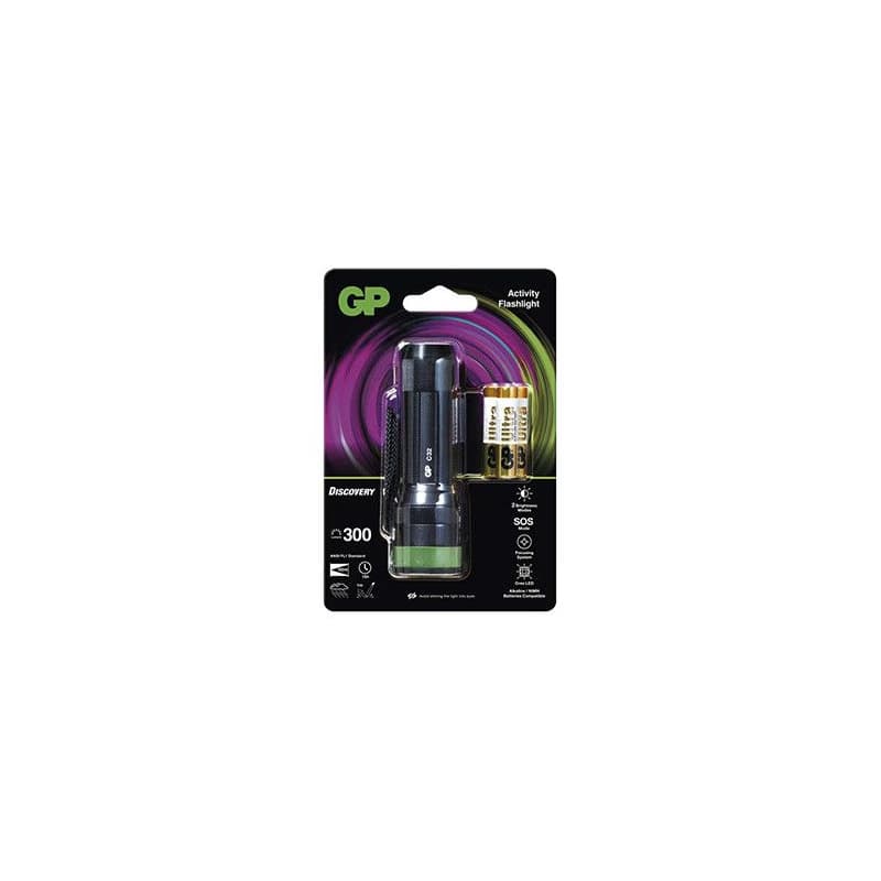 LED baterka, 3xAAA, kovová, čierna, 300lm, C32 3