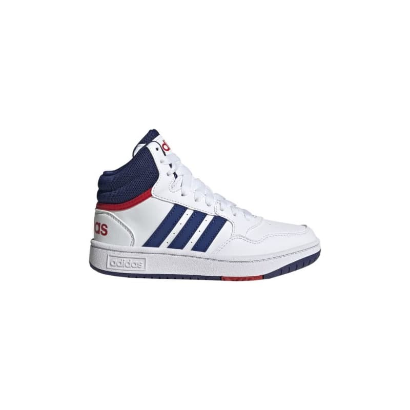 Chlapčenská rekreačná obuv ADIDAS Hoops 3.0 Mid cloud white victory blue better scarlet 1