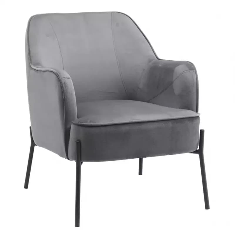 Kreslo Bob Dark Grey Velvet 13 1
