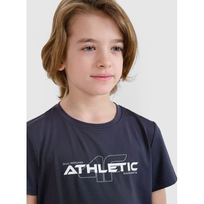 Chlapčenské tréningové tričko s krátkym rukávom 4F JUNIOR TSHIRT FNK M1209-22S-ANTHRACITE 2