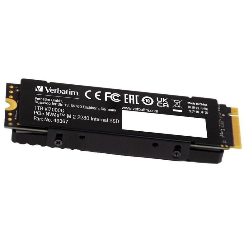VERBATIM SSD Vi7000G Internal PCIe NVMe M.2 SSD 1TB, W 5500/R 7400MB/s 3