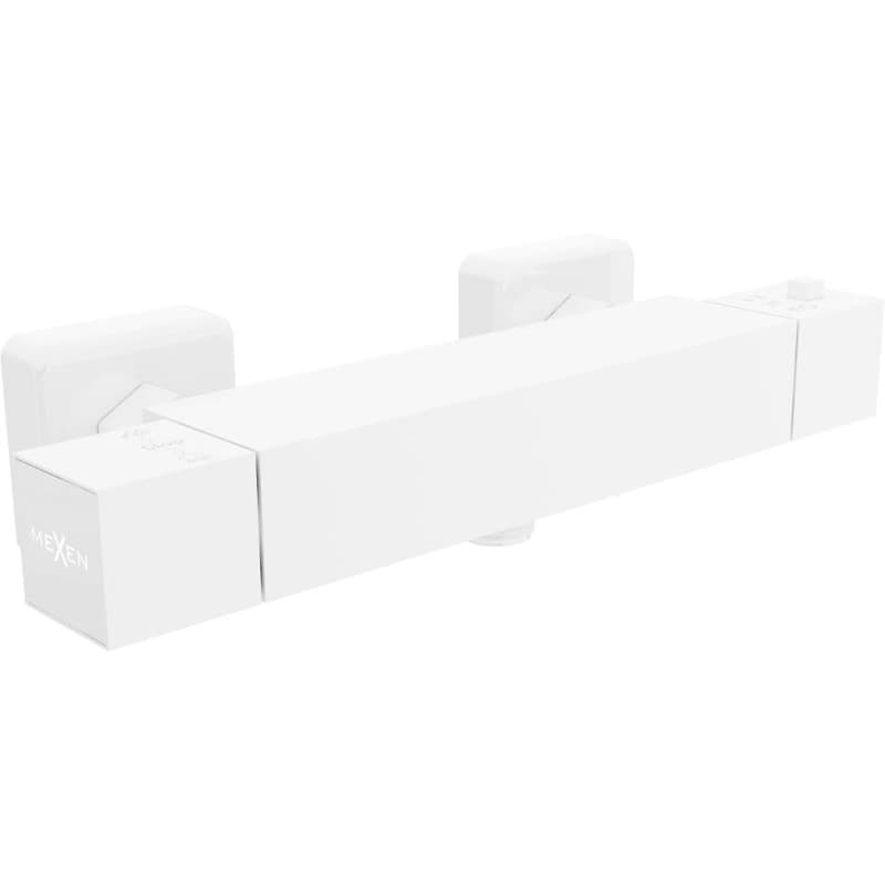 MEXEN - Cube termostatická sprchová batéria biela 77200-20 1