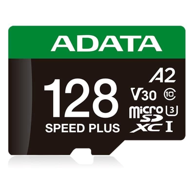 ADATA MicroSDXC karta 128 GB Speed Plus, U3, C10, A2, V30 (R: 180/W: 160 MB/s) + SD adaptér 2