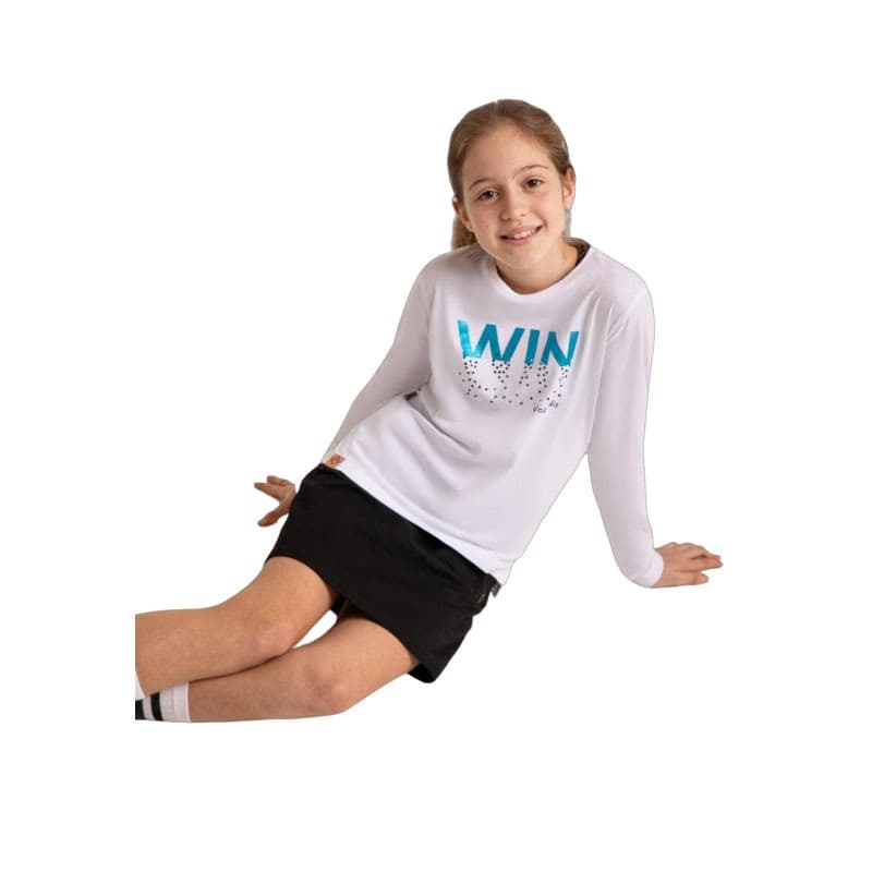 Dievčenské tričko s dlhým rukávom VOLCANO LONG L-WIN JUNIOR 100 WHITE 2