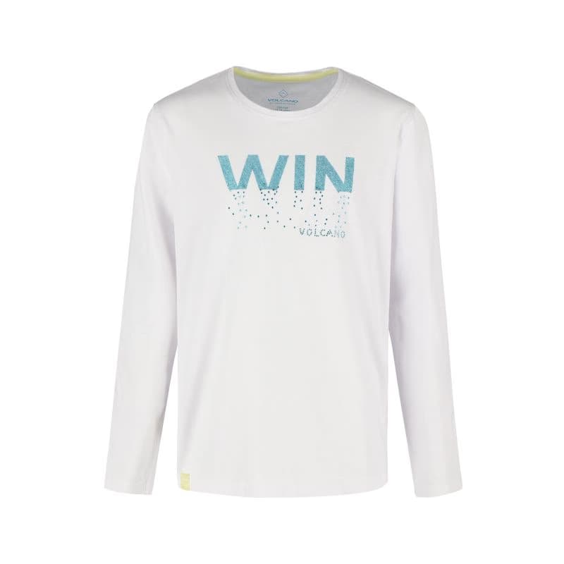 Dievčenské tričko s dlhým rukávom VOLCANO LONG L-WIN JUNIOR 100 WHITE 3