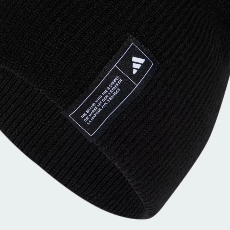 Zimná čiapka ADIDAS ESS BEANIE BLACK WHITE 3