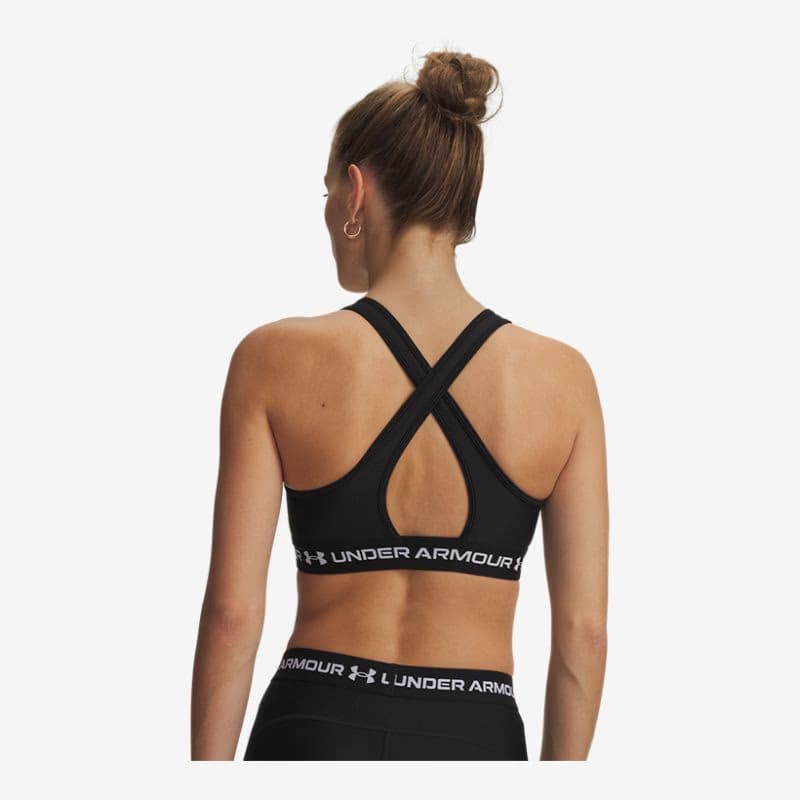 Dámska tréningová športová podprsenka UNDER ARMOUR Crossback Mid Bra-GRY 2