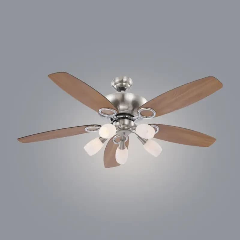 Stropný ventilátor s osvetlením 0337 5*E14 PL1 1