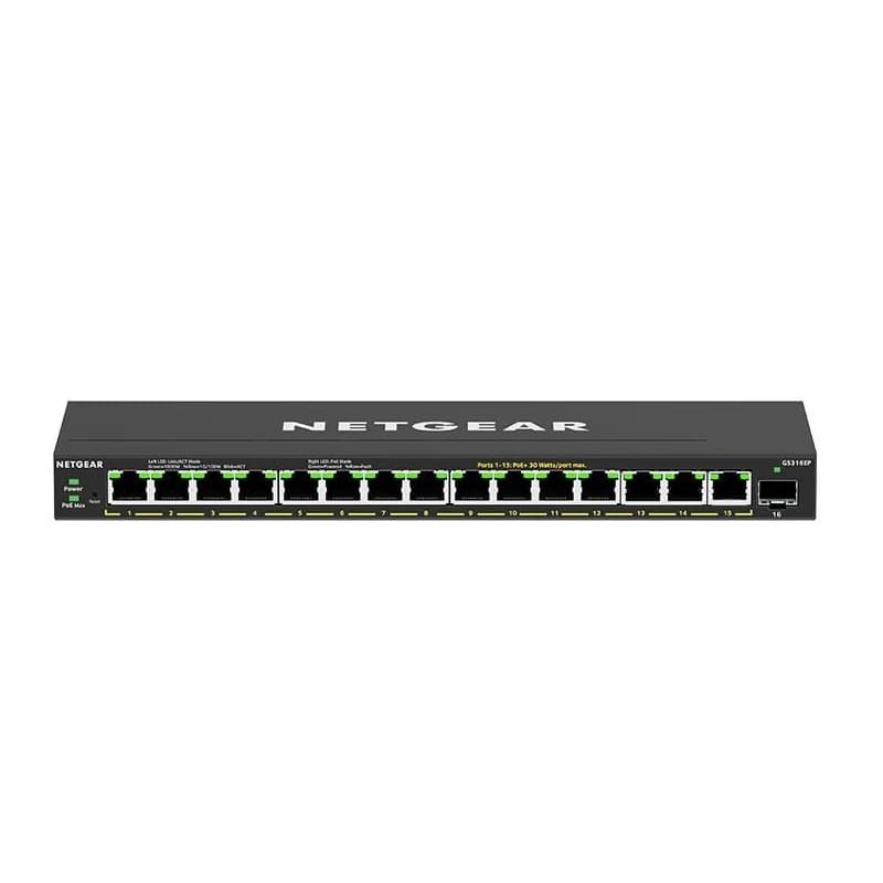 NETGEAR 16PT GE PLUS SWCH W/POE+ 2