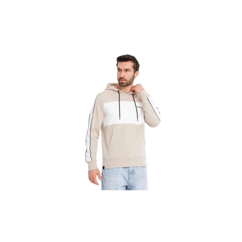 Pánska mikina s kapucňou OMBRE Sweatshirt OM-SSNZ-0225 V-2 beige 1